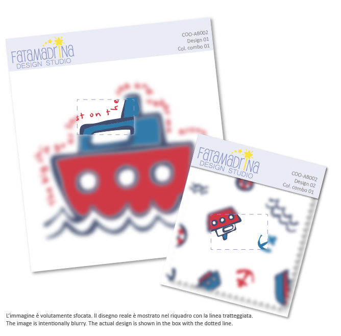 Coordinato di grafiche - Nave in mezzo al mare