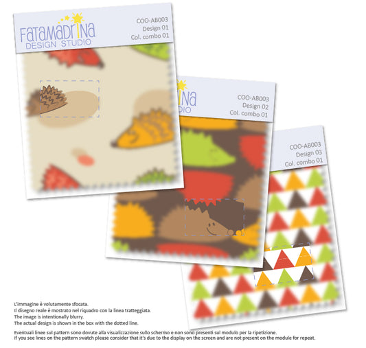 Matching graphics - Hedgehogs and triangles