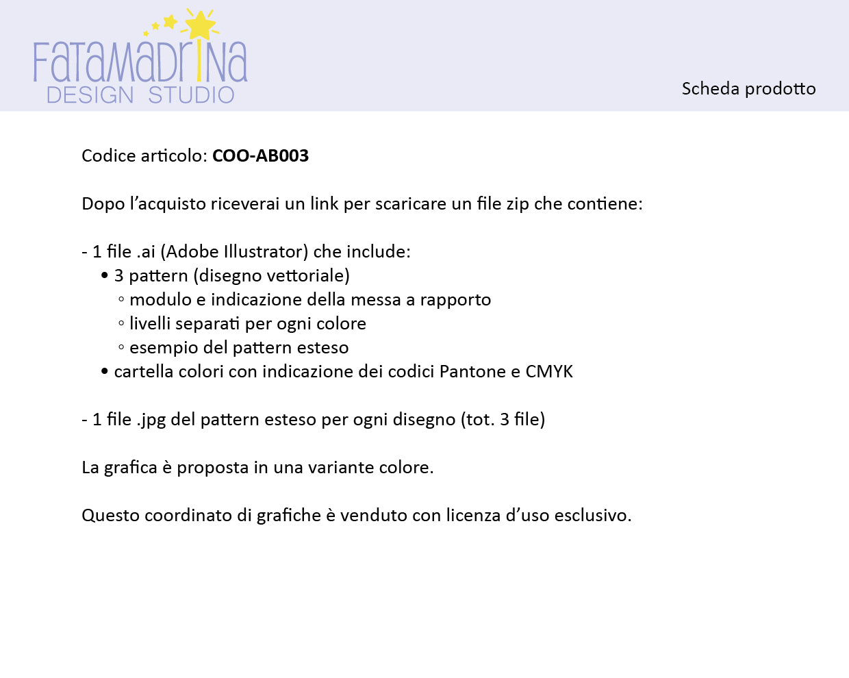 Coordinato di grafiche - Ricci e triangoli