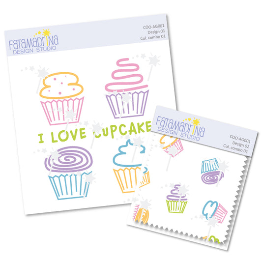 Matching graphics - I love cupcakes