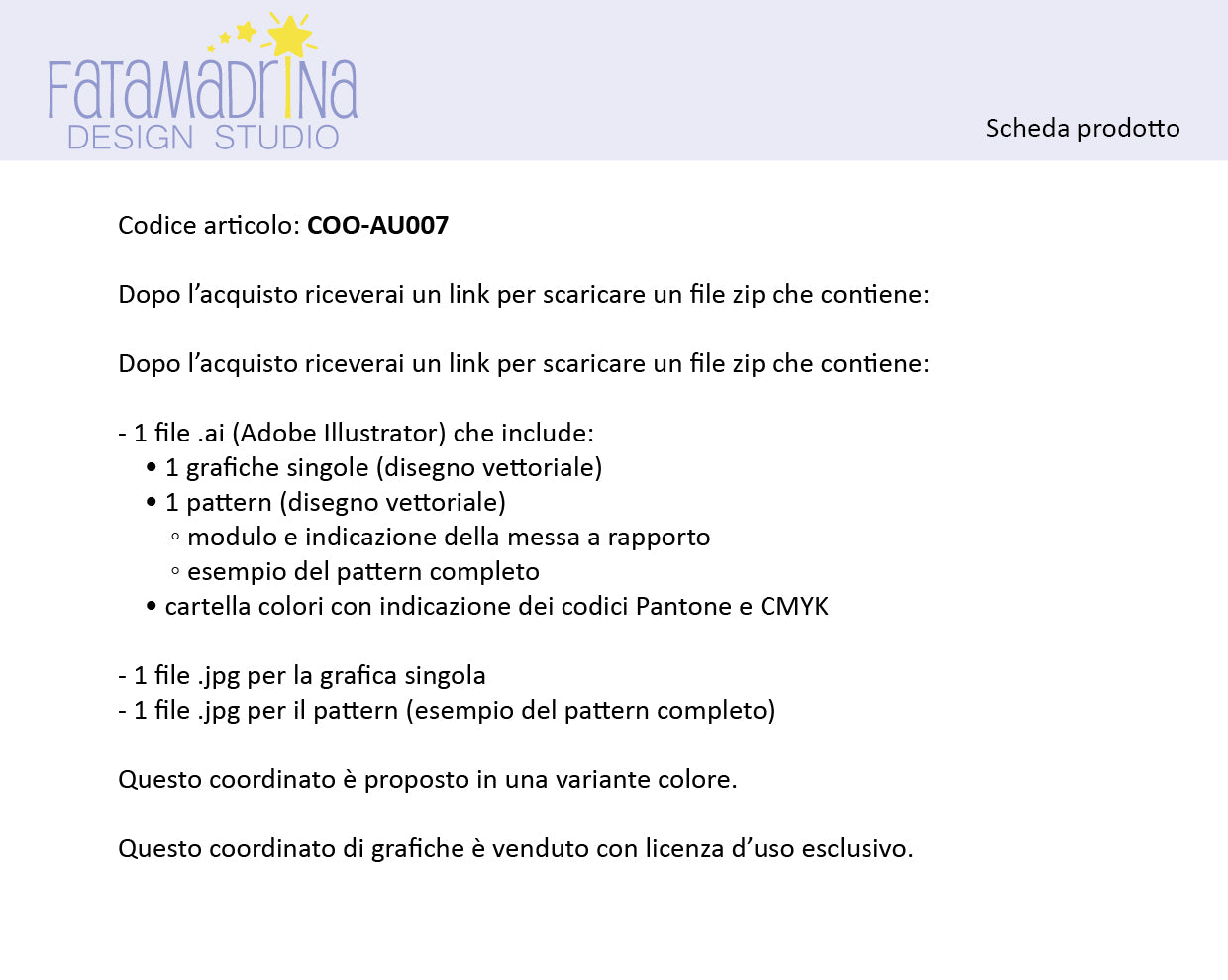 Coordinato di grafiche - Famiglia di ricci con foglie