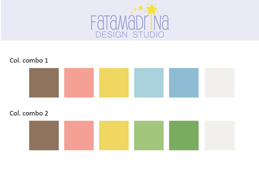 Coordinato di grafiche - Coniglietto che legge