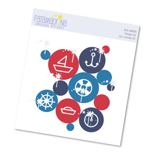 Illustration - Circles and nautical symbols