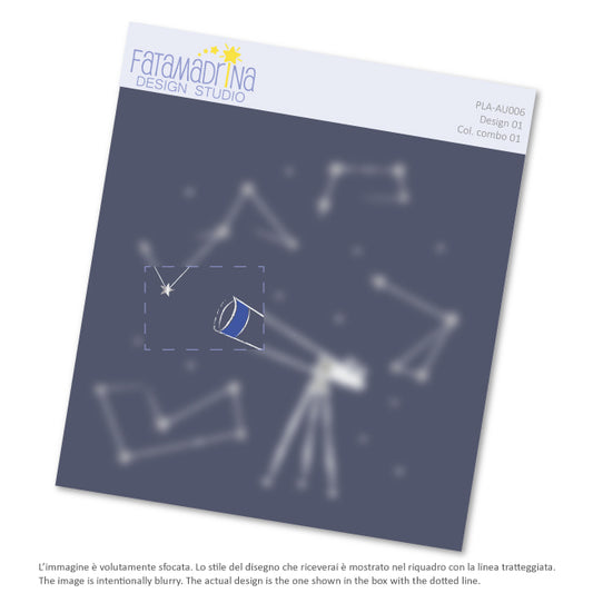 Grafica vettoriale - Telescopio e costellazioni